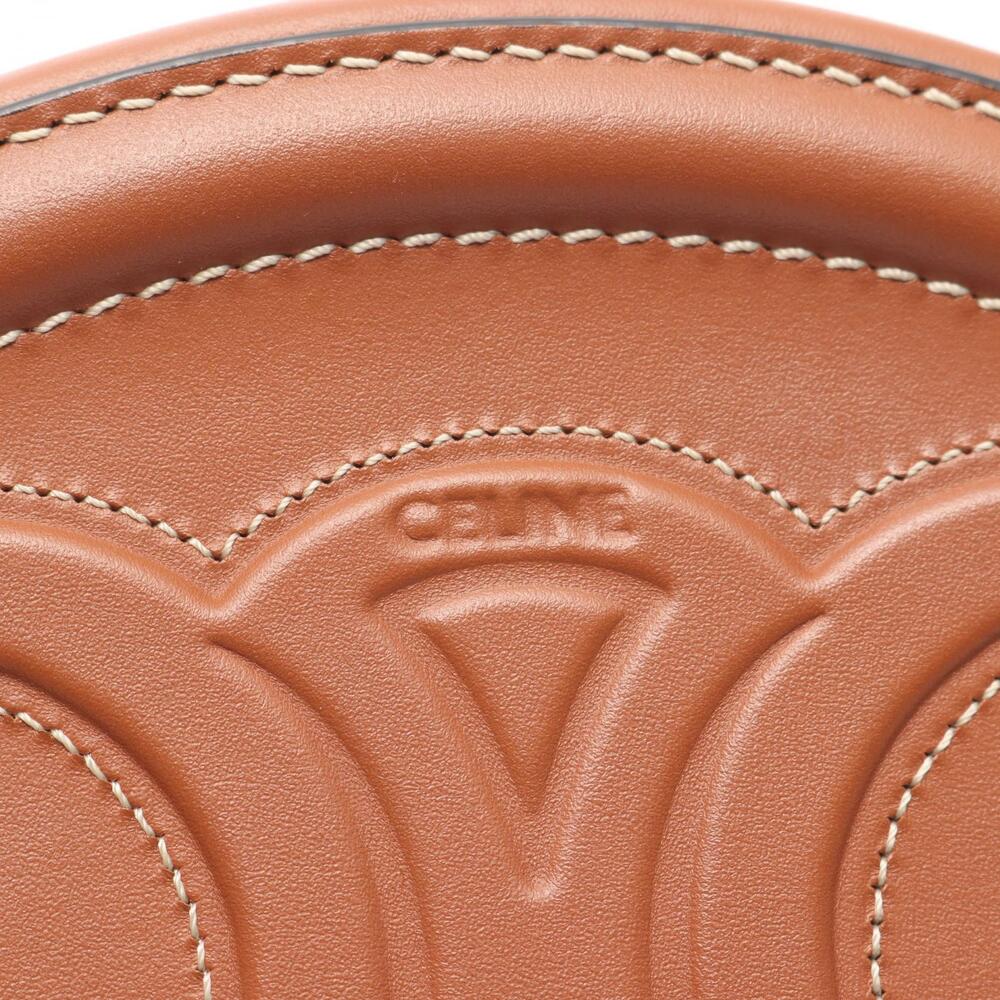 Celine Oval Cuir Triomphe Shoulder Bag Brown Leather - Picture 4 of 5